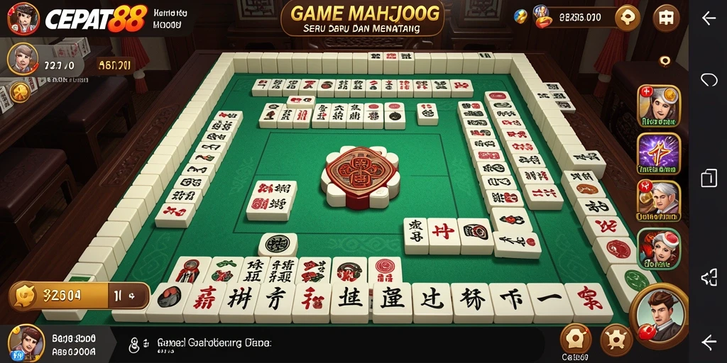 Tampilan screenshot utama menampilkan gameplay seru Mahjong di CEPAT88.