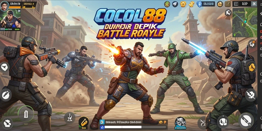 Screenshot gameplay menegangkan dari COCOL88 Battle Royale.