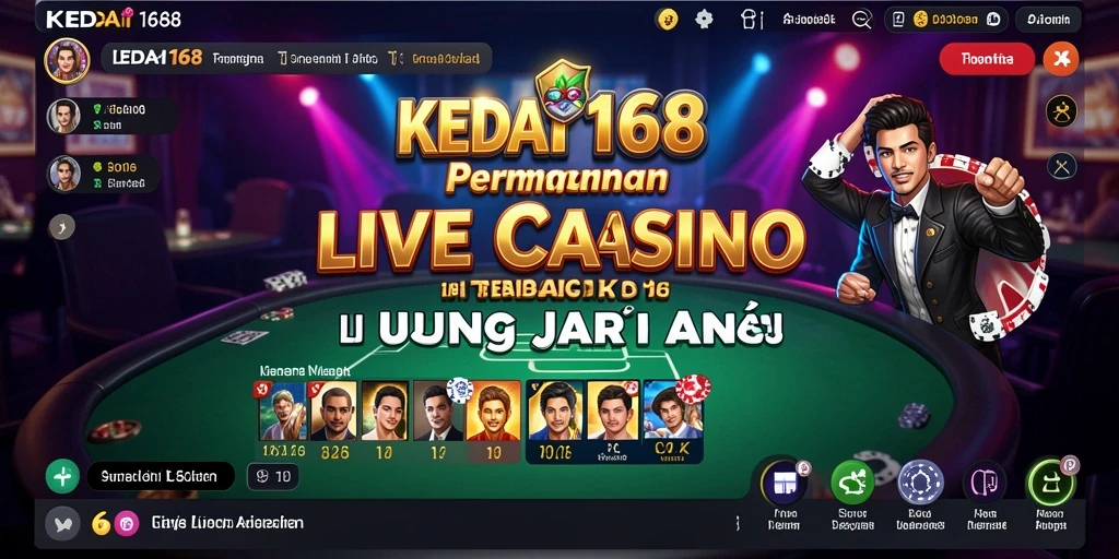 Tampilan gameplay Live Casino yang mengasyikkan di KEDAI168 dengan dealer profesional.