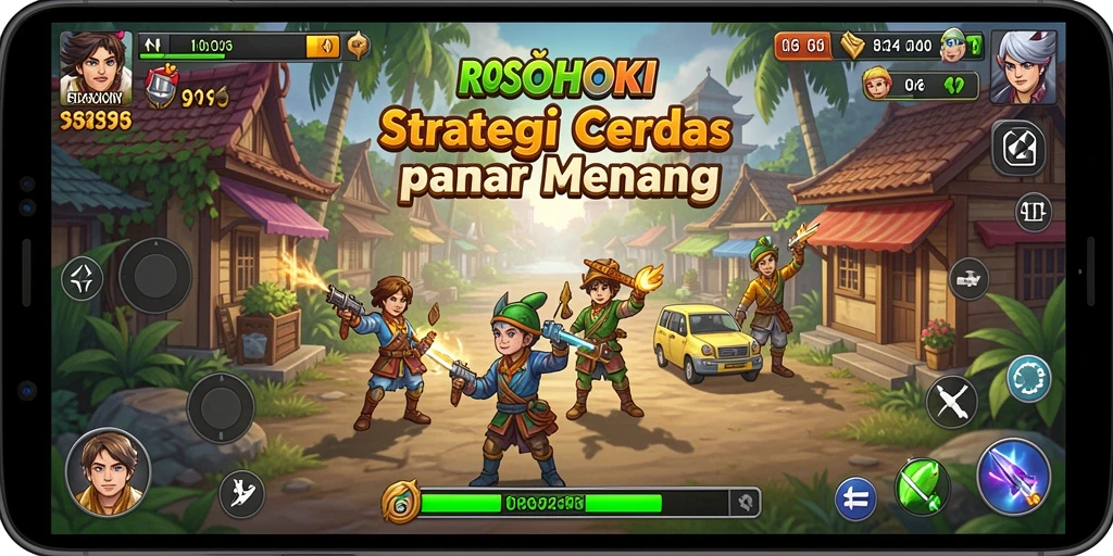 Screenshot ROSOHOKI menampilkan pertarungan strategis yang seru.